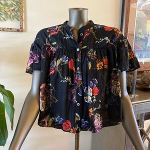 Free people floral top size small